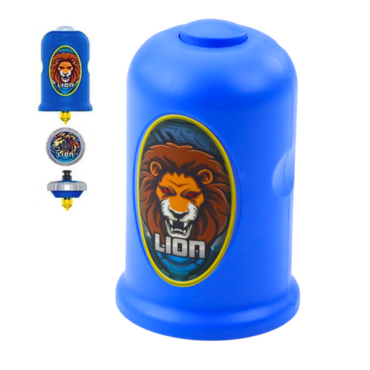 Flying Disk Lion Spinner Launcher Set Blau