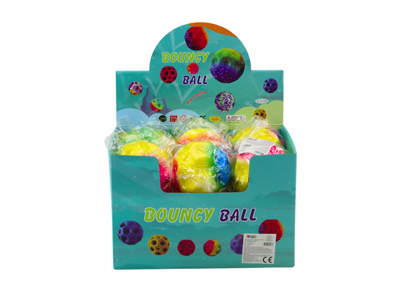 Glowing Ball for Bouncing and Kneading with Recesses Colorful 9.5cm