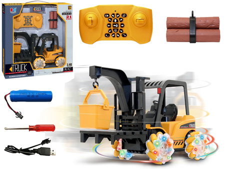 Ferngesteuerter Gabelstapler 360-Grad-Drehung Leuchtende Räder