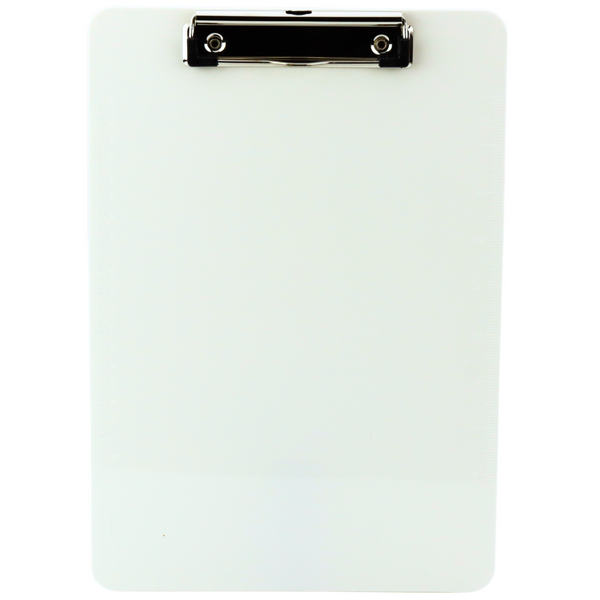 Clipboard Board Writing Ruler A4 Plastic White