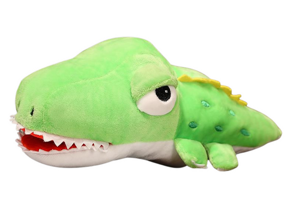 Grüne Krokodil-Maskottchenpuppe aus Plüsch, 30 cm