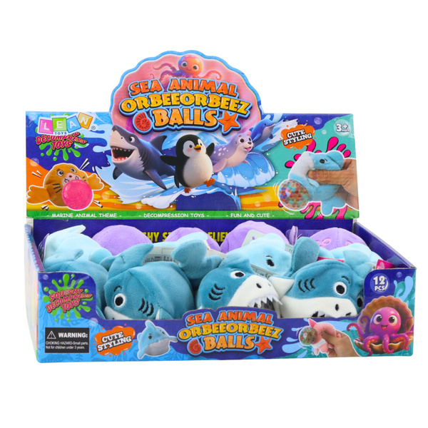 Squeezable Plush Toy with Water Balls Sea Animals 6 cm
