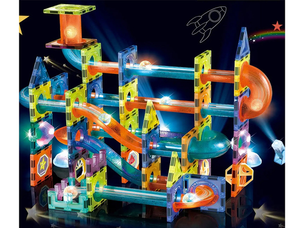 Glowing Ball Slide Magnetic Blocks 110 Elements