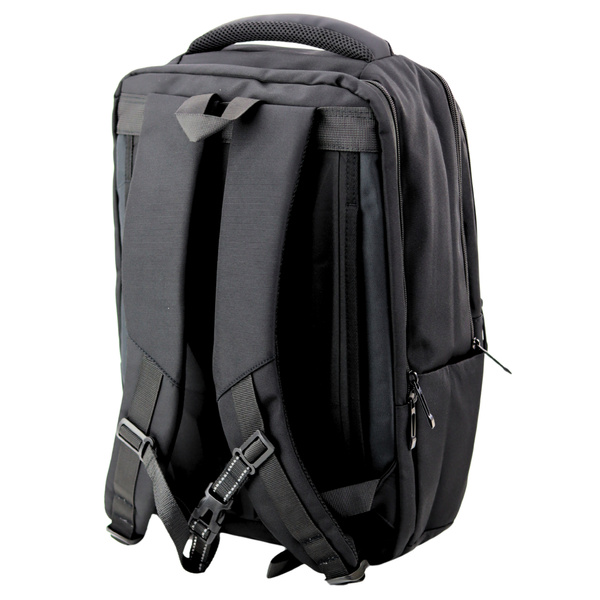 City Business Rucksack USB Brustgurt Schwarz 26L 45cm
