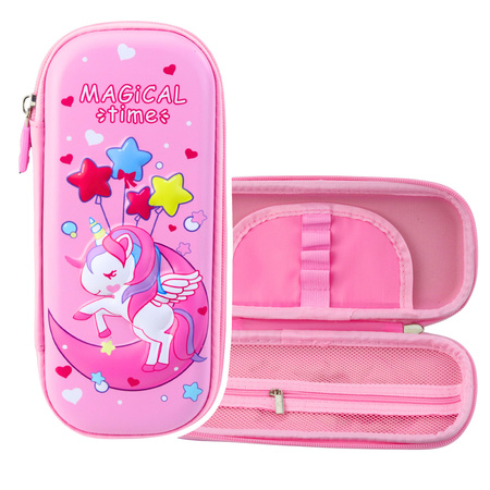 Unicorn Pencil Case 3D Foldable Purple 23x10x5 cm