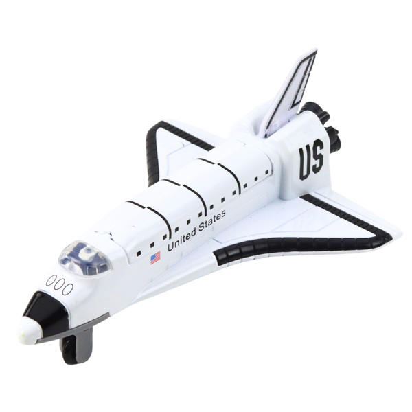 Spaceship Metal Pull-Back Opening White