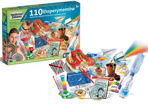 Science Fun 110 Experiments Polish Language Clementoni 50720