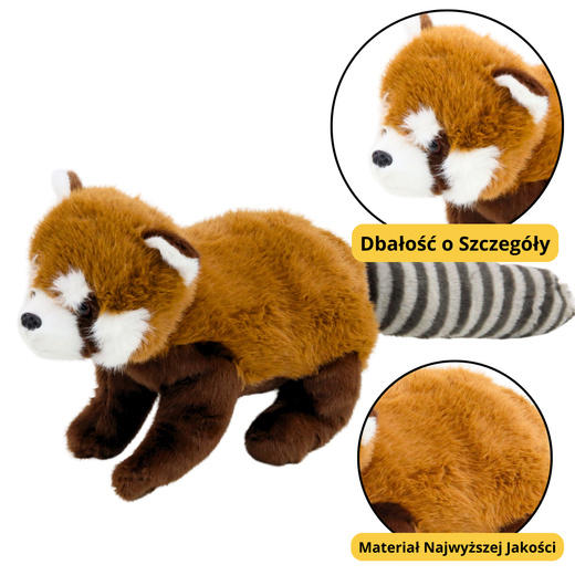 Plush Mascot Cuddly Toy Panda Red 45cm