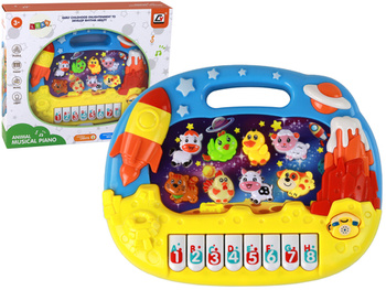 Pädagogisches Klavier, das Englisch lernt, Organe, Tiere, Raum