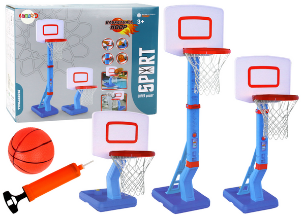 Verstellbare Ballpumpe für Basketballkorb, 138 cm, Blau