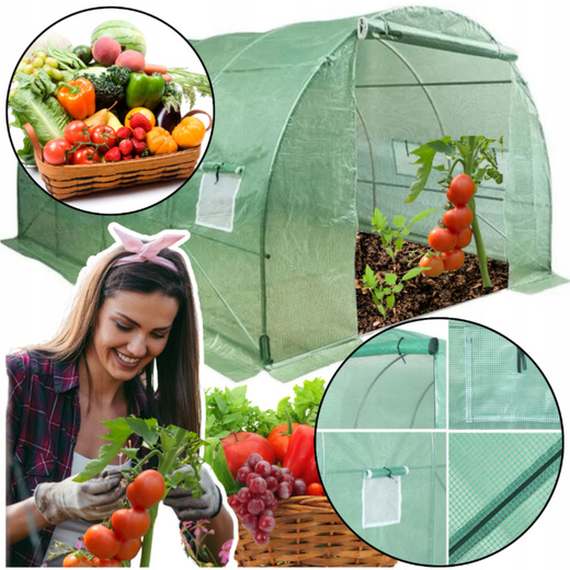 Foil Tunnel Garden Greenhouse 4x2.5x2m Foil 10m² UV-4 Premium
