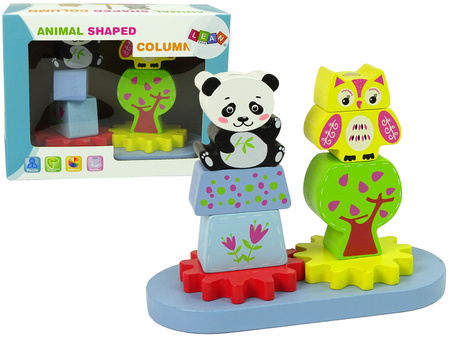 Wooden Animals Sorter Owl Panda Gears