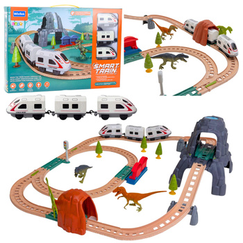 Elektrische Eisenbahn-Set „Dinosaurierpark“ mit Licht und Sound, 76 cm