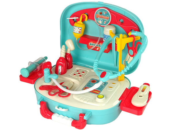 Little Doctor Set Turquoise Suitcase Stethoscope Scissors