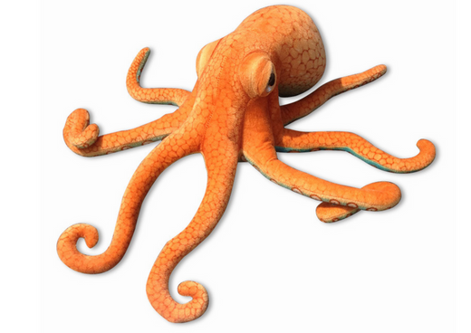 Plush Octopus Plushie Mascot Orange 55cm