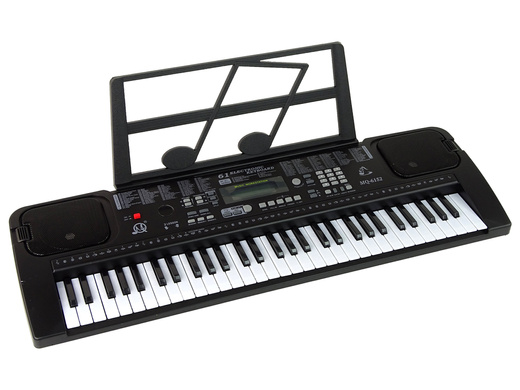 Keyboard With Microphone Musical Instrument Black