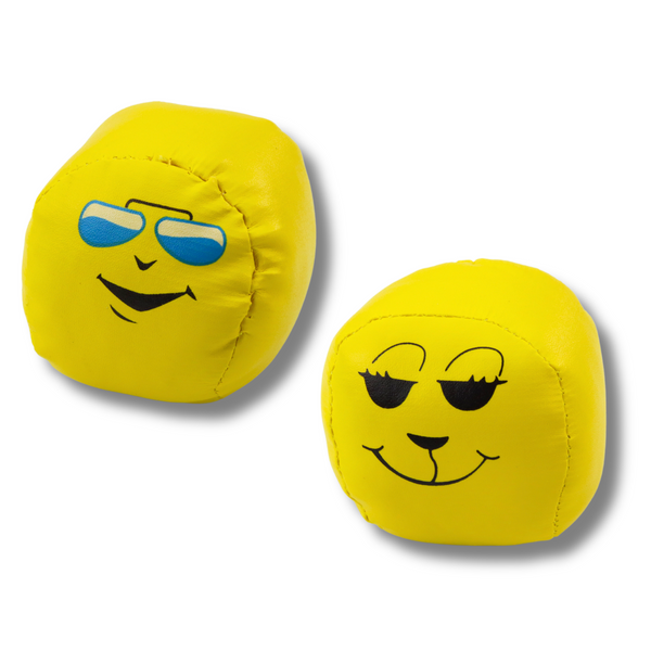 Soft Sports Balls Emoticons Yellow Set of 6 pcs 7cm