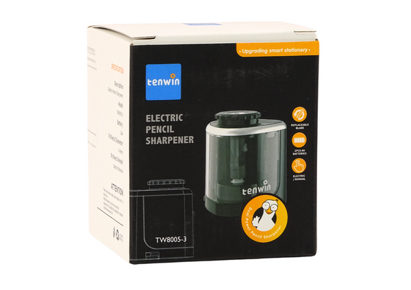 Electric Planer, Black Sharpener for Crayons and Pencils 6-8 mm