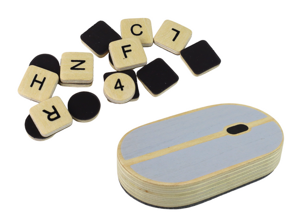 Holztafel-Laptop-Kreide