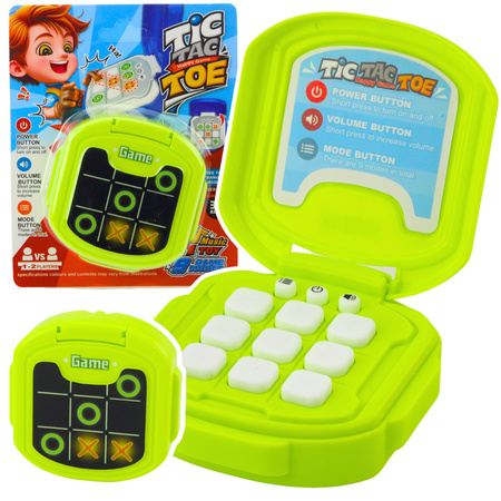 Tic Tac Toe Electronic Game 9 Modes Green