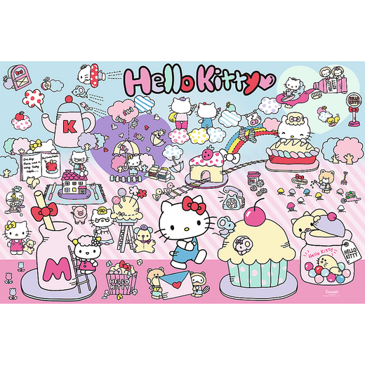 Puzzle - 300 - Poznaj Świat Hello Kitty - Hello Kitty - Trefl 23031