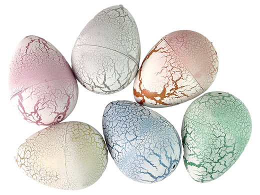 Hatching Magic Dinosaurier Ei Wachsen 6 cm Weiß.