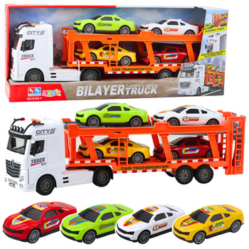 Lora Truck Tow Truck Set 4 Cars Opening Doors Lights Sounds