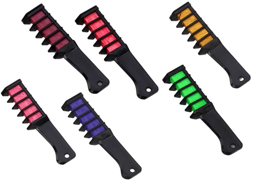 Kreide-Haarfärbe-Set, 6-teilig, glänzend