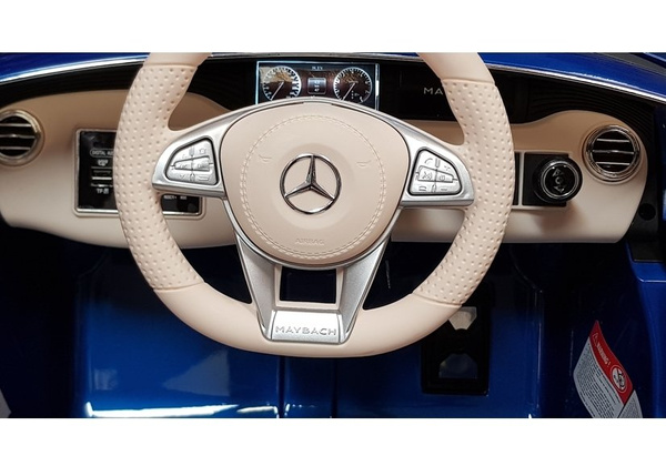 Kinderfahrzeug Mercedes Maybach Blau lackiert EVA-Reifen Ledersitz Auto