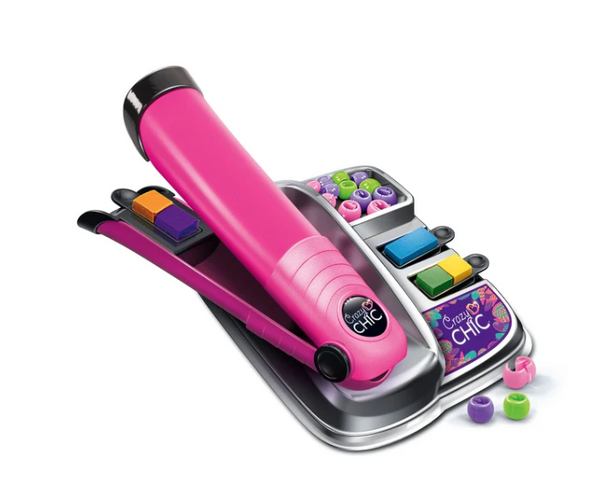 Crazy Chic Hair Colouring Set: Crazy Hairstyles with Straightener & Beads Clementoni 18773