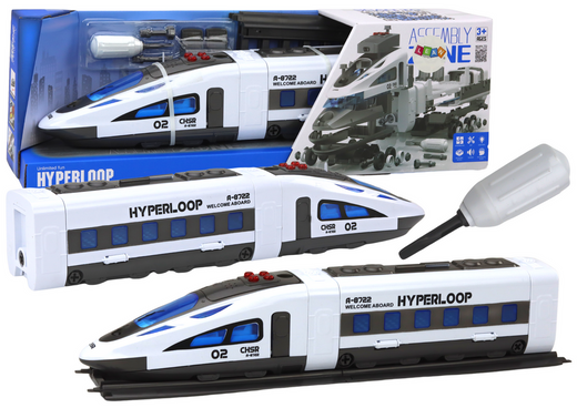 Zug-Zug dreht Schraubenzieher-Spuren, Lichter, Geräusche