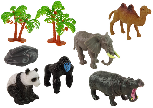 Set of 12 Wild Animal Figures Africa Accessories Tiger Lion
