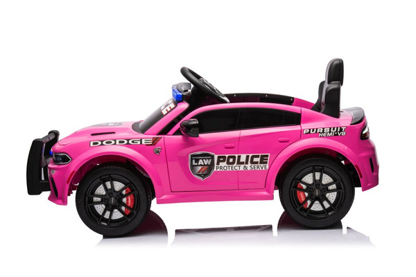Battery Car Dodge Charger Police Pink