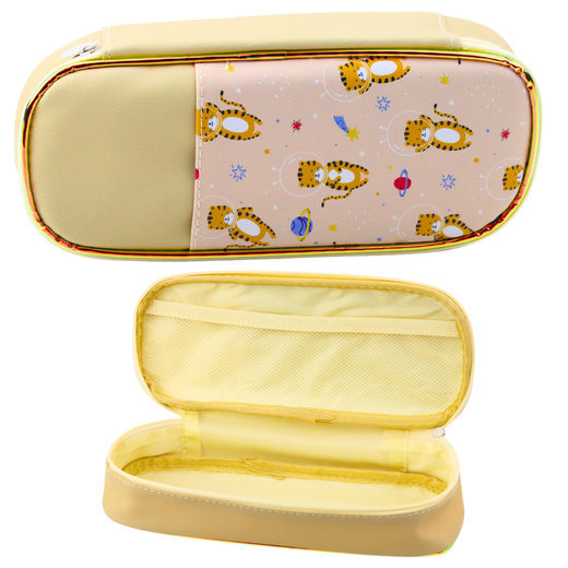 Schulmäppchen Space Tigers Kit Beige 24cm