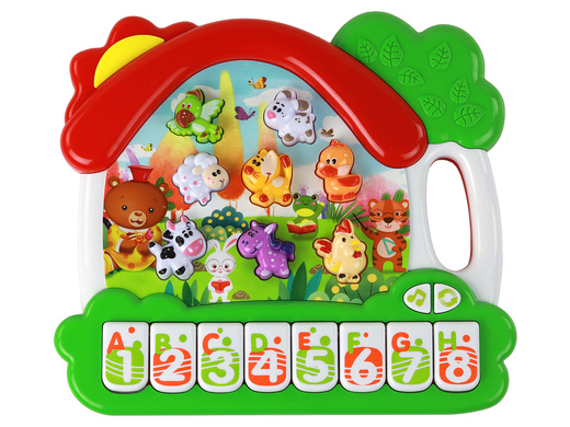Organ Piano Animals for Learning English Educational Panel