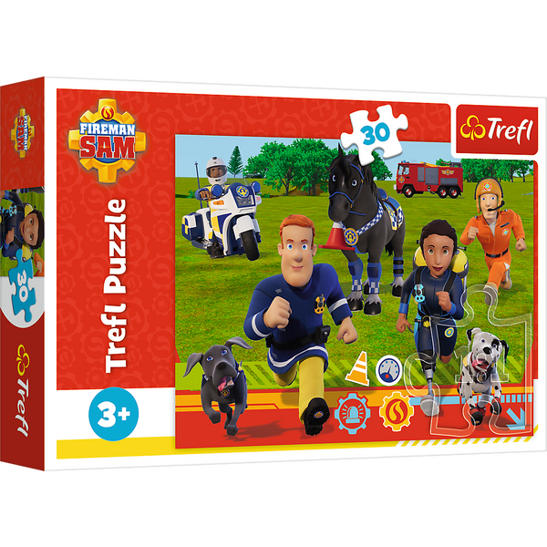 Puzzle - 30 - Gotowi do pomocy - Strażak Sam - Trefl 18297