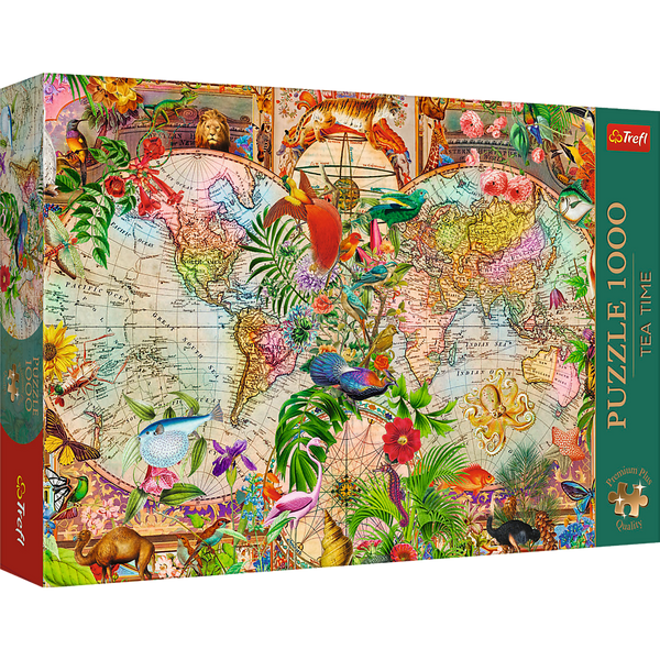 Puzzle – 1000 Premium Plus – Teezeit: Antike Weltkarte Trefl 12077
