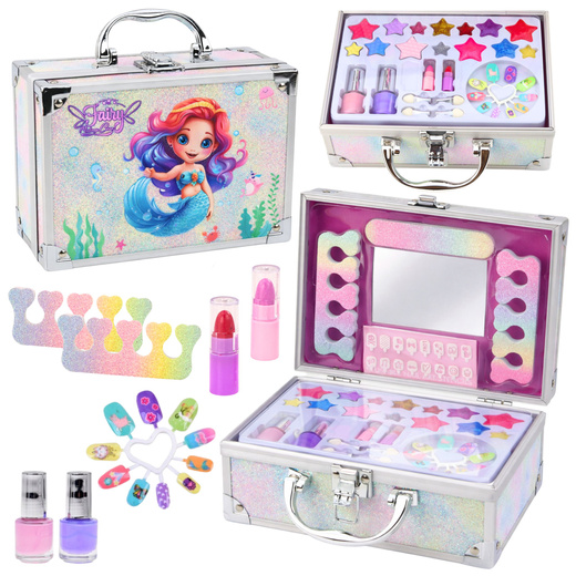 Mermaid Glitter Nail Makeup Cosmetics Beauty Set