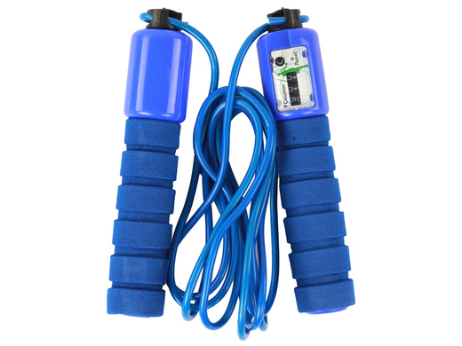 Blue Skipping Rope With Counter 280 cm Fitness Adjustment