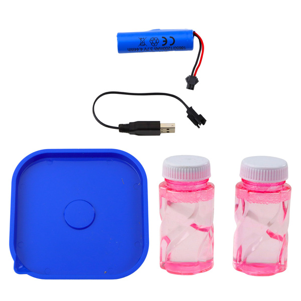 Große elektrische Seifenblasenpistole mit 64 Löchern, blau