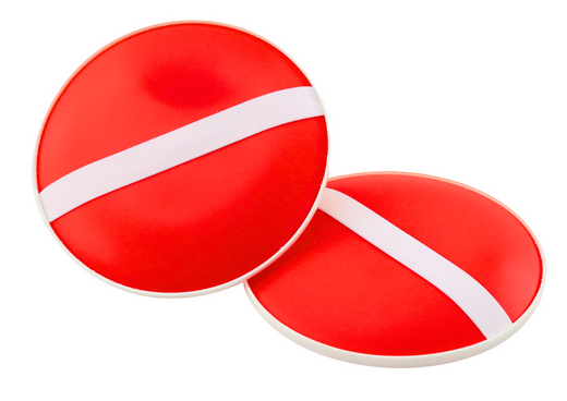 Arcade Game Round Paddles Ball With Suction Cups Red