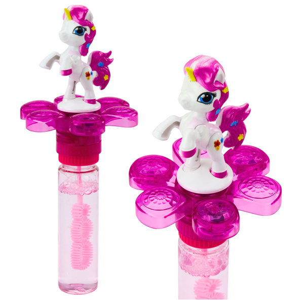 Soap Bubbles Unicorn Rotating Flower LED Light 20cm Mix