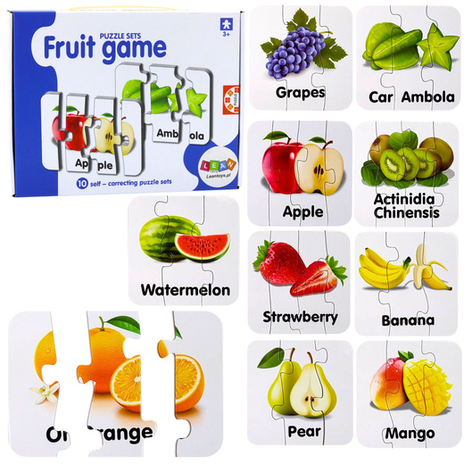 Educational Puzzle Fruit Jigsaw Puzzle 10 Connections