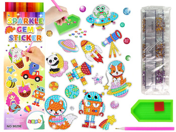 Diamant-Stickerset Weltraum Astronaut Mosaik