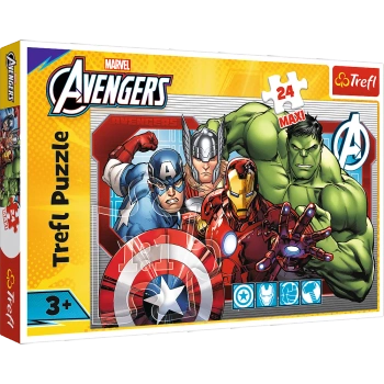 Puzzle - 24 Maxi - Zawsze sprawiedliwi - Disney Marvel The Avengers - Trefl 14378