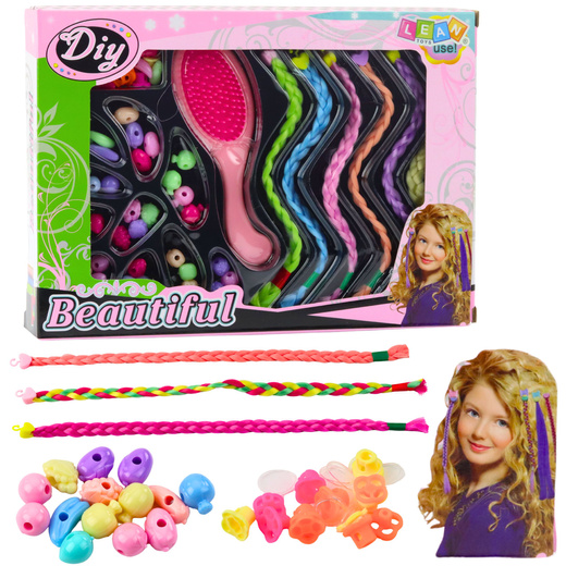 DIY Beauty Set of Colorful Beads Hair Braids