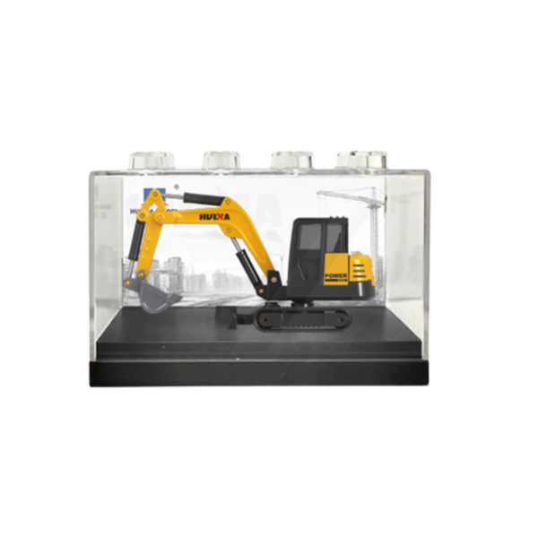 Huina Yellow 1:80 Metal Excavator Collectible Model
