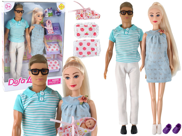 Doll Family Boy Girl Blond Hair Pregnancy