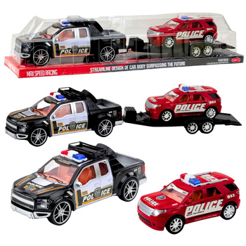 Off-Road Police Car Set with Tow Truck and Patrol Car