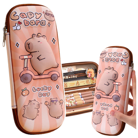Pencil Case School Kit Capybara On A Scooter 23cm